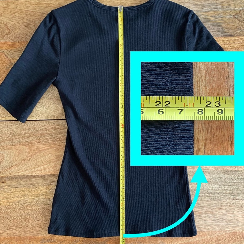 Express Ribbed Pearl Inset Tee NWT - Picture 8 of 16